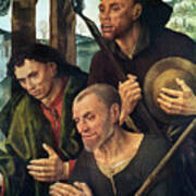 Head Of The Shepherds, Detail From The Central Panel Of The Portinari Altarpiece, C.1479 Art Print