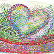 Heart In A Basket Art Print