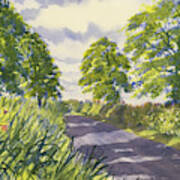 Hedgerows On Rudston Road Art Print