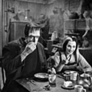 Herman And Lily Munster At Breakfast Art Print