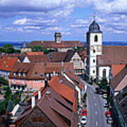 Historic Town Rooftops And Buildings Art Print