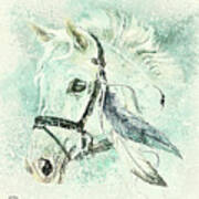 Horse Named Shiver Art Print