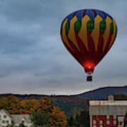 Hot Air Balloon At Woodstock Vermont Art Print