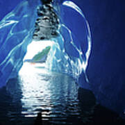 Ice Cave In Iceberg Art Print