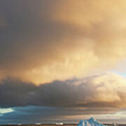 Icebergs At Sunrise In The Weddell Sea Art Print