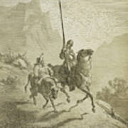 Illustration To The Book Don Quixote De Art Print