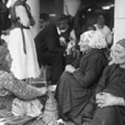 Immigrant Women Seated On Floor Art Print