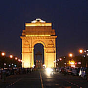 India Gate At Night Art Print