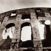Italy, Rome, The Colosseum, Low Angle Art Print