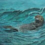 It's My Otter Day Off.....sea Otter Art Print
