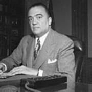 J. Edgar Hoover Standing In His Fbi Art Print