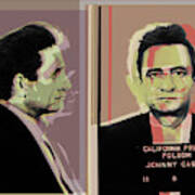Johnny Cash Mugshot Pop Art Warhol Style Art Print