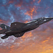 Joint Strike Fighter Sunset Art Print