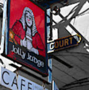 Jolly Judge Pub Sign, James Court, Lawnmarket Art Print