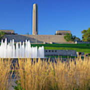 Kansas City War Memorial And Bloch Fountain Art Print