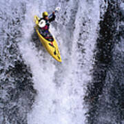 Kayak Flying Over Fall One On Store Ula Art Print