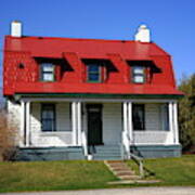 Keeper's House - Presque Isle Light Michigan Art Print