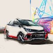 Kia Picanto Gt Line Drawing Art Print