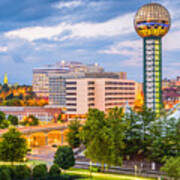 Knoxville, Tennessee, Usa Downtown Art Print