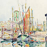 La Rochelle Boats And Houses Art Print