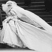 Lady Diana Spencer In Wedding Dress Art Print