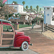 Laguna Beach Wagon Art Print