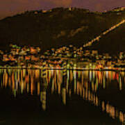 Lake Como At Night Art Print