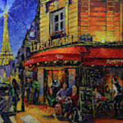 Le Recrutement Cafe Paris Art Print