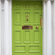 Lime Green Door In Dublin Art Print