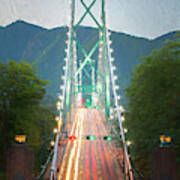Lions Gate Bridge Digital Painting Art Print