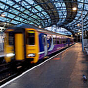 Liverpool Train Station Motion Blur Art Print