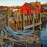 Lobster Traps And Line At Motif #1 Art Print