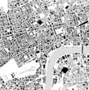 London Building Map Art Print