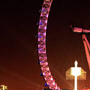 London Eye Night Rides Art Print