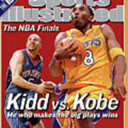 Los Angeles Lakers Kobe Bryant And New Jersey Nets Jason Sports Illustrated Cover Art Print