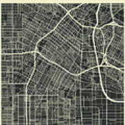 Los Angeles Map 3 Art Print