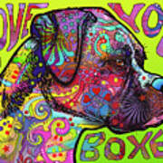 Love You Boxer Art Print