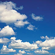 Low Angle View Of Cumulus Clouds In The Art Print