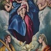 Madonna And Child With Saint Martina Art Print