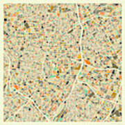 Madrid Map 1 Art Print