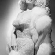 Mamie Van Doren In Fur And Evening Dress Art Print