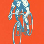 Man Riding Bicycle Art Print