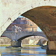 Many Bridges Of The Tiber Art Print