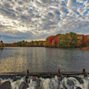 Massachusetts Fall Foliage At Mill Pond Art Print