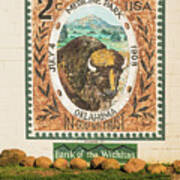 Medicine Park Stamp Mural Art Print