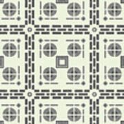 Mediterranean Pattern 9 - Tile Pattern Designs - Geometric - Grey - Ceramic Tile - Surface Pattern Art Print