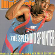 Michael Johnson, Track & Field Sports Illustrated Cover Art Print
