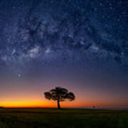 Milky Way In Masamara At Dawn Art Print