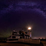 Milky Way Over The Highland Lighthouse Art Print