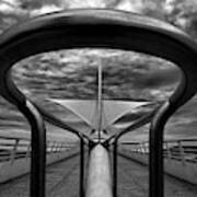 Milwaukee Art Museum By Santiago Calatrava - Framed By Walkway Railing Art Print